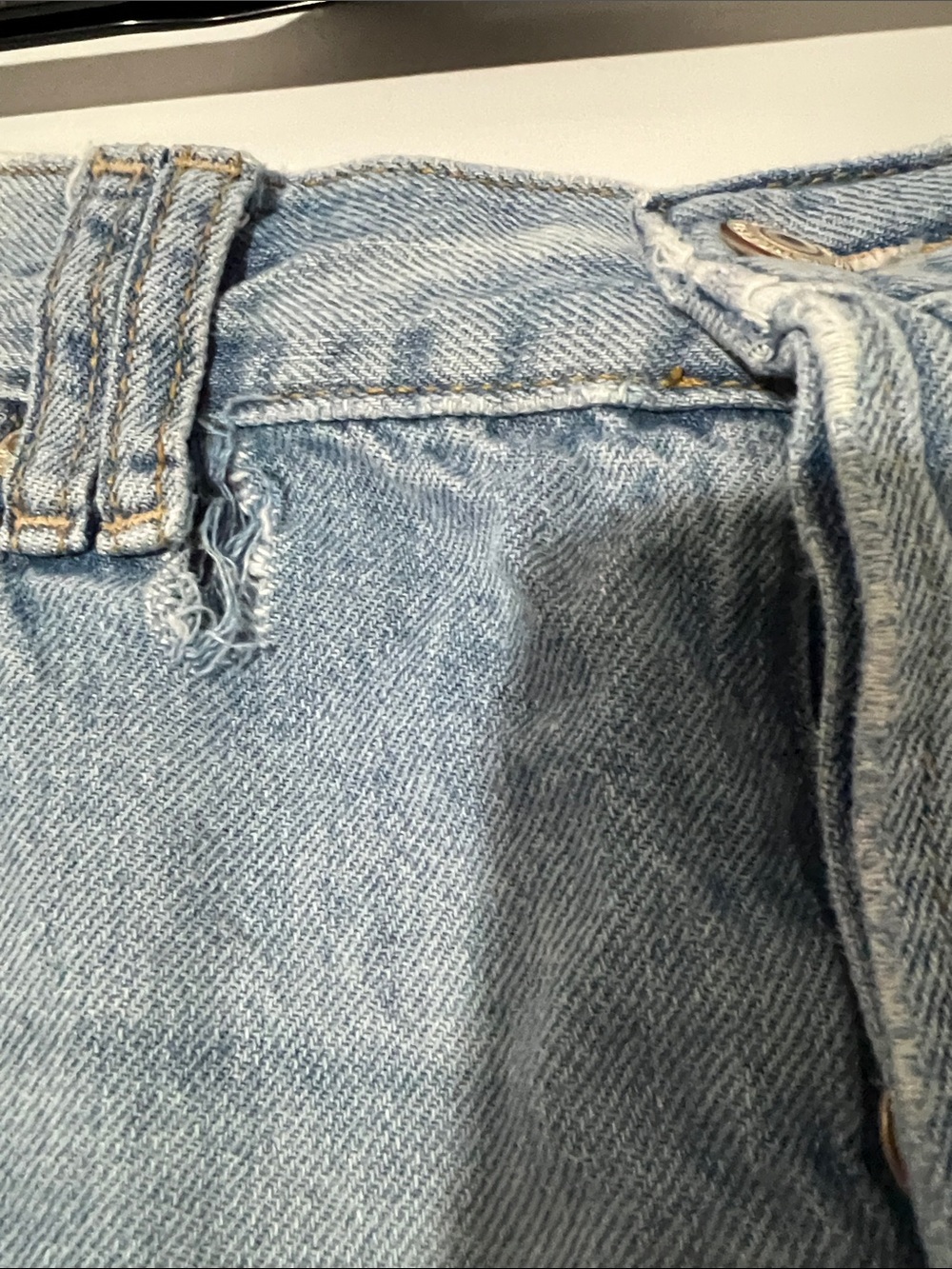 We The Free Light Wash Denim Cutoff Bermudas - Picture 2 of 3